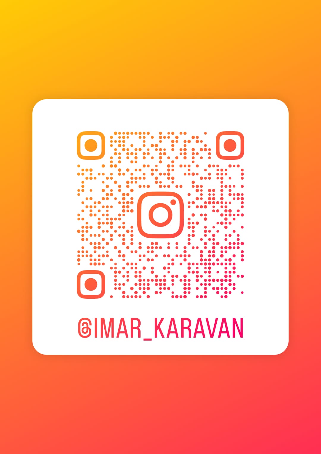 İmar Karavan Instagram QR kodu